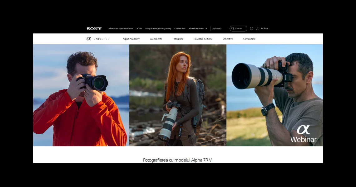 Webinar cu Marco Grassi, Georgia Barker și Nicholas Mastoras, Sony Alpha 7R VI